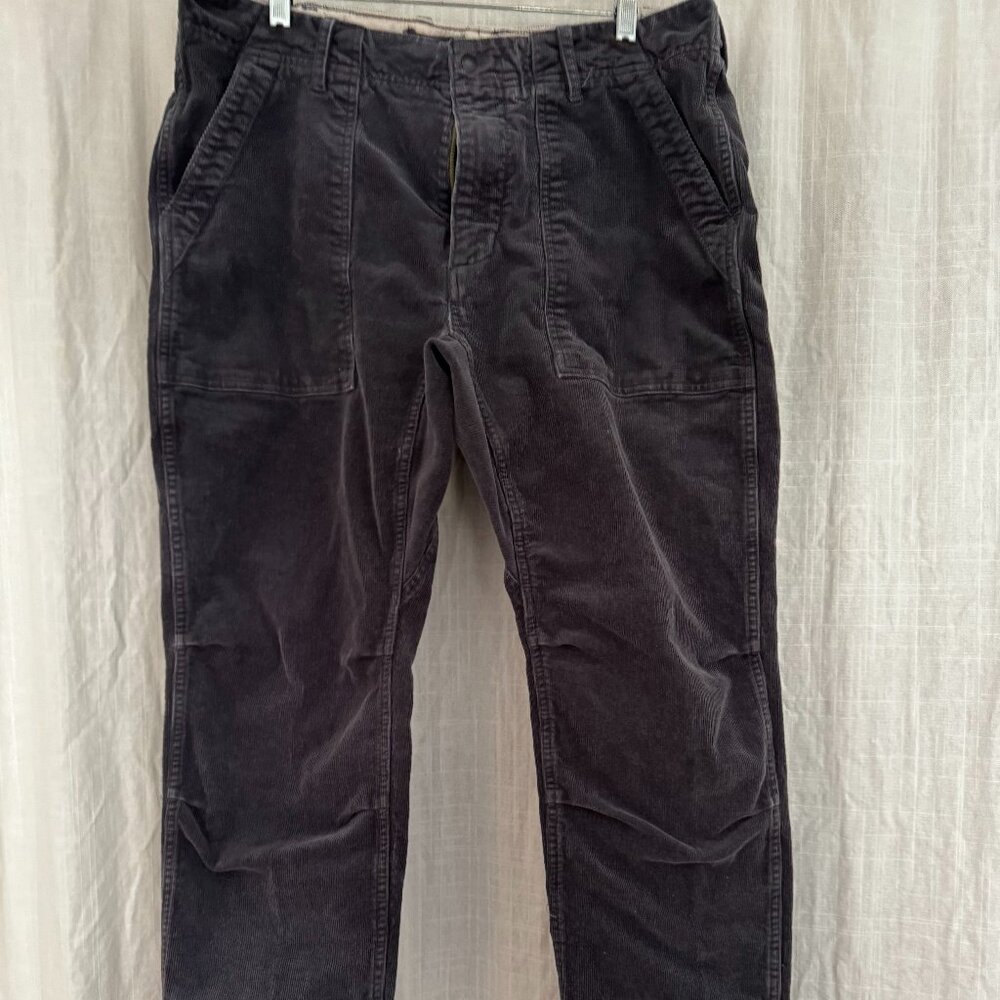 Cargo pocket cords minus the side leg pockets by Relwen